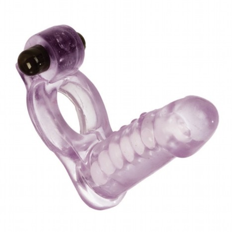 Double Diver Vibrating Ring Purple