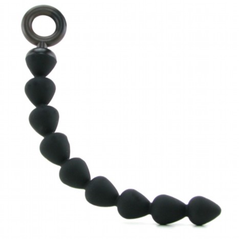 S&m Black Silicone Anal Beads